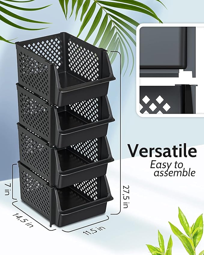 Skywin TidyFriend Plastic Stackable Storage Bins - Image 3