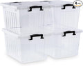 Citylife 22 QT Clear Plastic Storage Bins by CitylifeHomeOrganization
