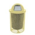 COATEDOUTDOORFURNITURE RDT-TXTSAND Heavy Duty 32 Gallon Round Trash Receptacle by CoatedOutdoorFurniture