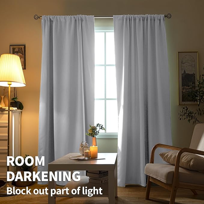 BGment Room Darkening Curtains 40 Inches Length - Image 2