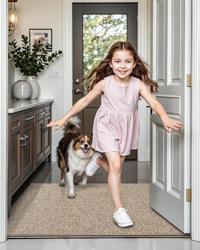 LUMI Indoor Door Mat 32"x47", Ultra Thin Low Profile Non-Slip Doormat - Image 5
