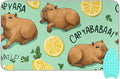 Mint Green Capybara Lemon Ironing Mat by Tatenale