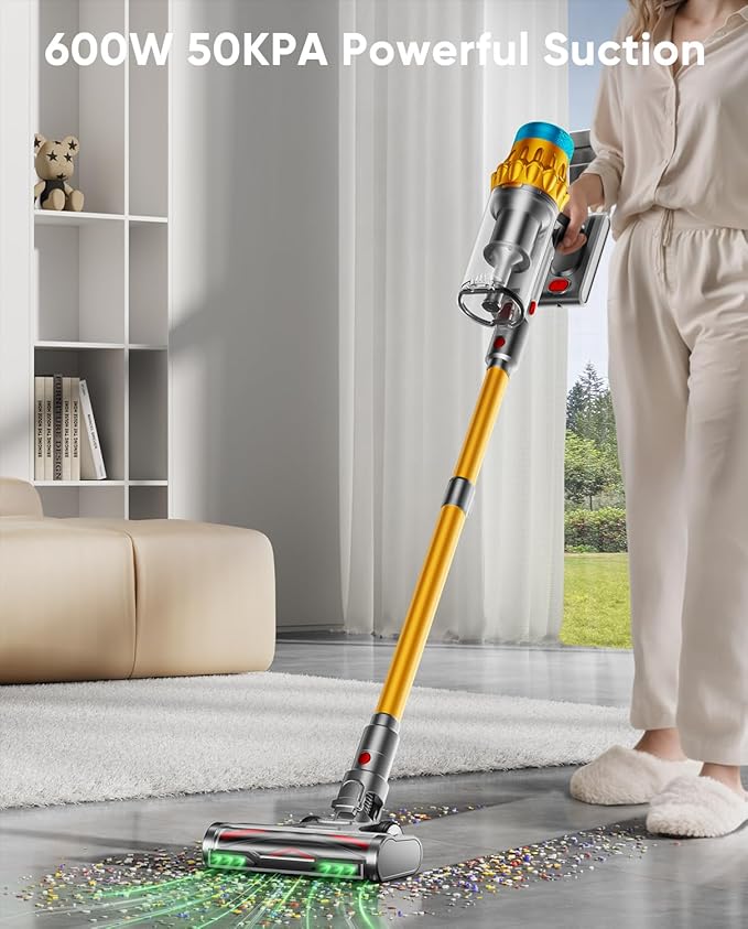 Cordless Vacuum Cleaner, 600W/50KPA, Max 70 Mins Runtime, Self-Standing Vacuum - Image 2