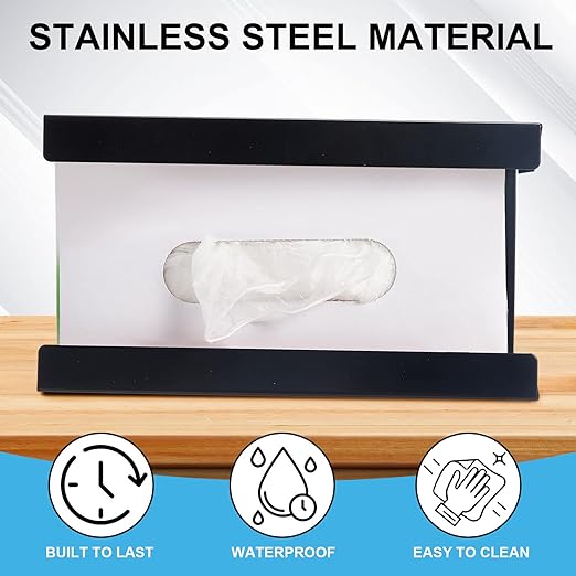 Lounsweer 6 Pcs Magnetic Glove Dispenser Holds Boxes of Towels Paper Tissue - Image 3
