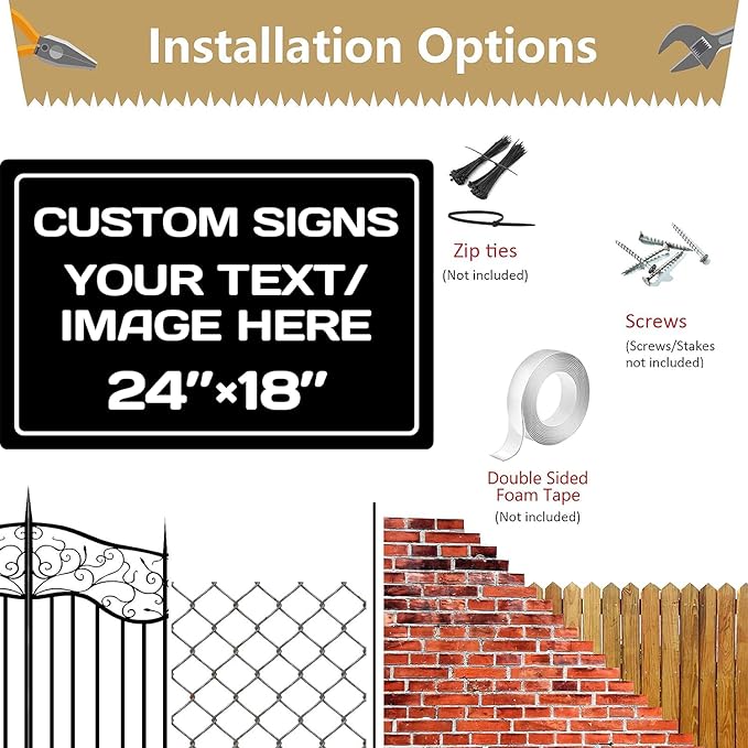 Personalized signs, Aluminum Weatherproof Metal Sign, Optional reflective or - Image 4