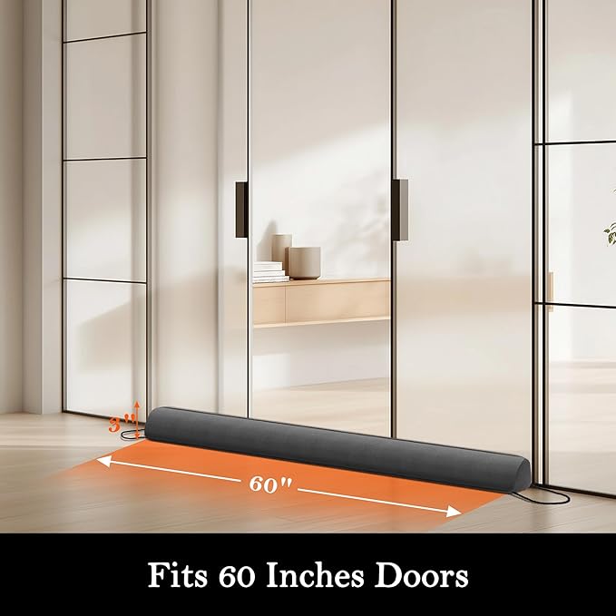 Sunolga 60" Door Draft Stopper Blocks Hot and Cold Air - Image 2