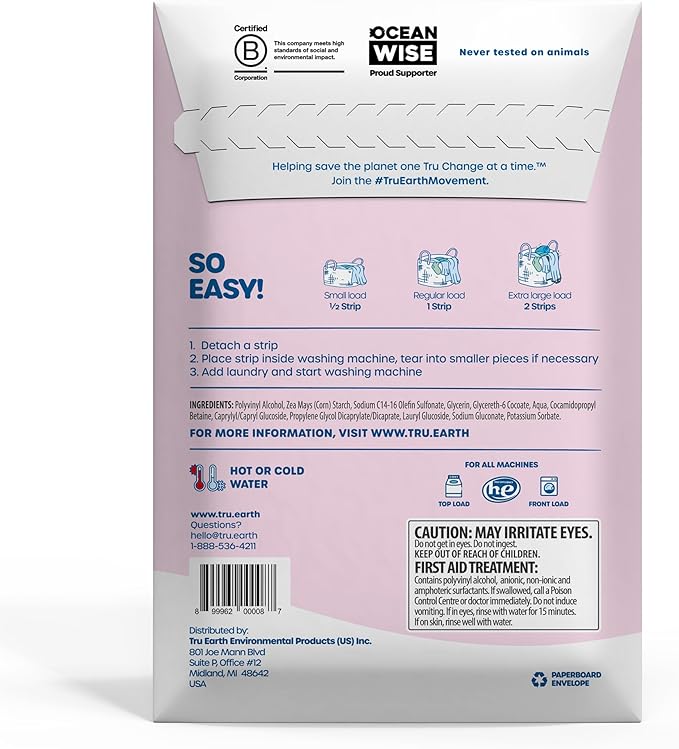 Tru Earth Hypoallergenic Baby Laundry Detergent Sheets/Strips - Image 2
