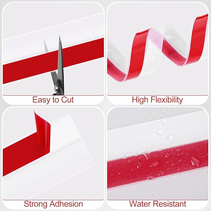 MYFAMIREA Door Weather Stripping 3IN x 20FT Door Draft Stopper Seal Tape - Image 4