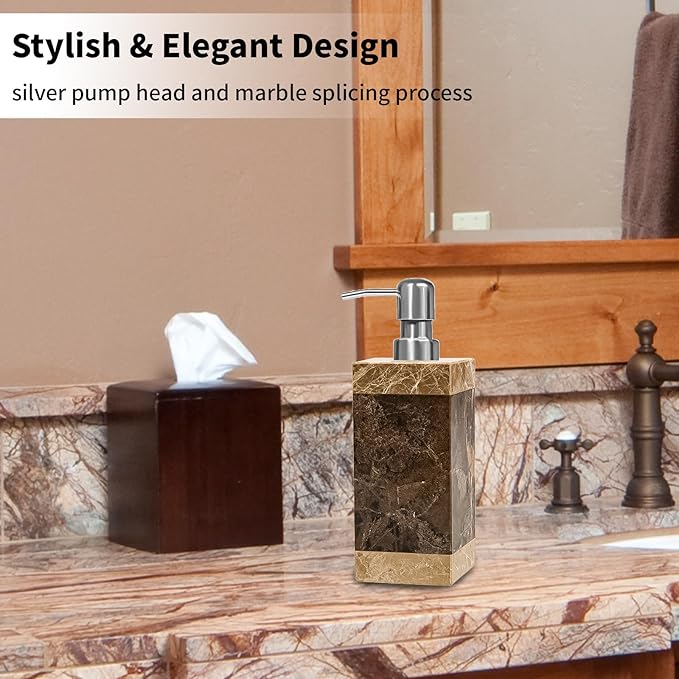 Marble Soap Dispenser, Amaauto Lotion&Hand Soap Dispenser - Image 3