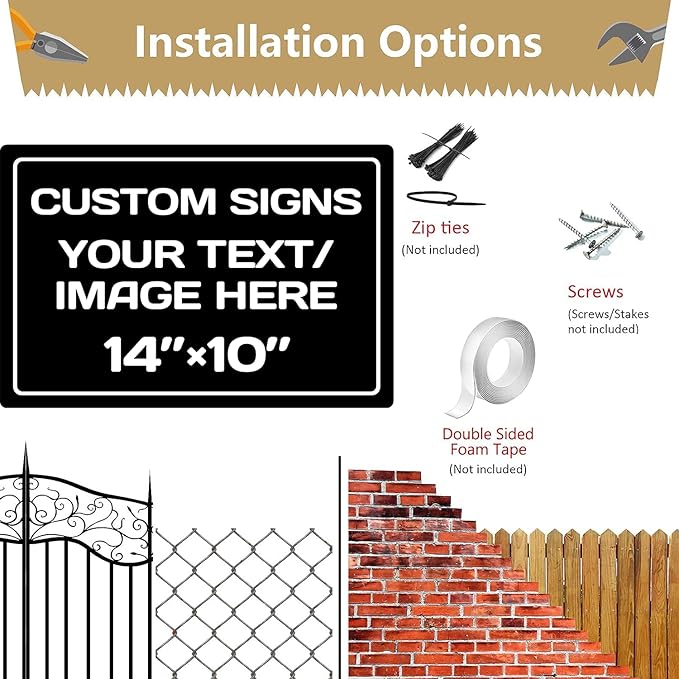 custom signs, Aluminum Weatherproof Metal Sign Multiple Sizes Custom - Image 4