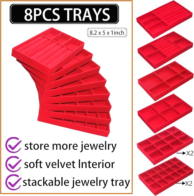 Earring Organizer Stackable Jewelry Storage Box Jewelry Drawer Organizer - Image 3
