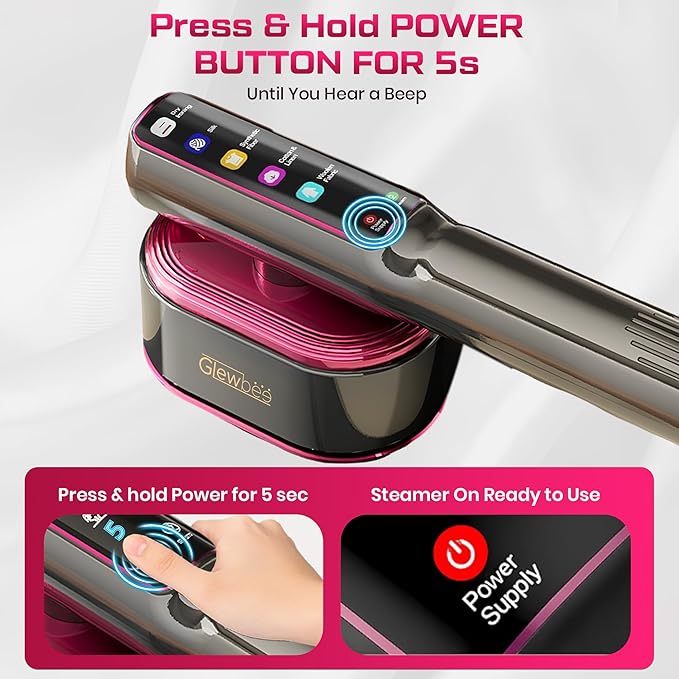 Portable Clothes Steamer, 1200W Touch Screen Handheld Steamer - Image 2