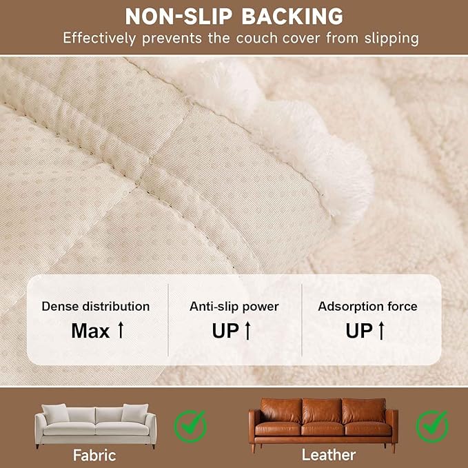 OTOB Plush Couch Cover for Dogs Washable, Non Slip Fuzzy Soft Armrest Backrest - Image 6