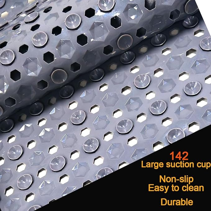 Bath Tub Mat Non Slip, 39 x 16 Inch Long Shower Mat, Machine Washable Bathmat - Image 7