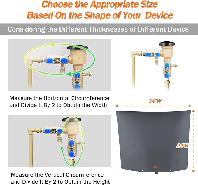 TOHONFOO Backflow Preventer Pipe Insulation Cover - Image 4