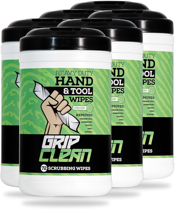 Grip Clean Heavy Duty Hand & Tool Cleaning Wipes – Waterless Hand Cleaner - Image 9