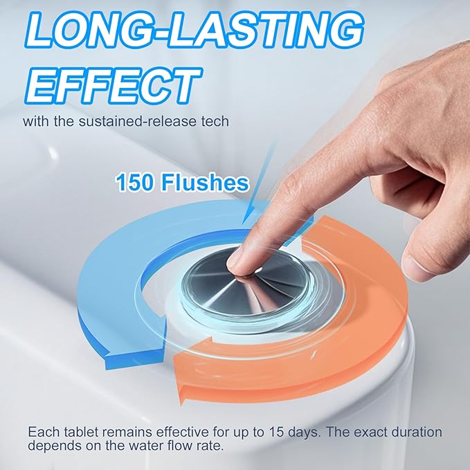 KIISIISO Toilet Bowl Cleaner Tablets 100 PACK, Automatic Bleach Toilet Tank - Image 3