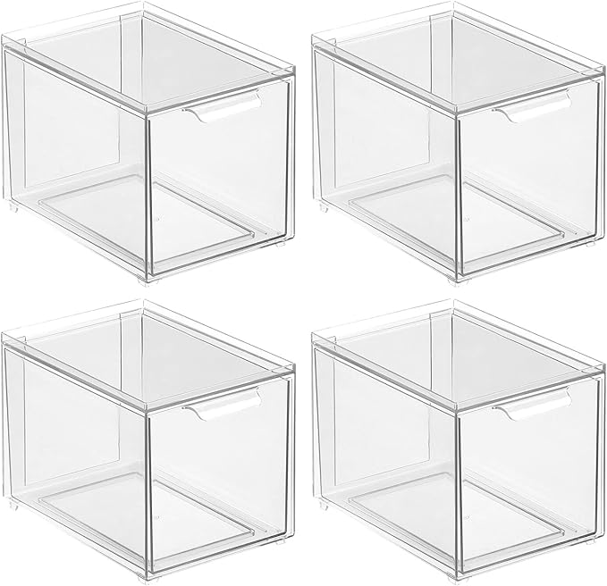 mDesign Plastic Pantry Organization and Storage Bin w/Pull Out Drawer - Image 9