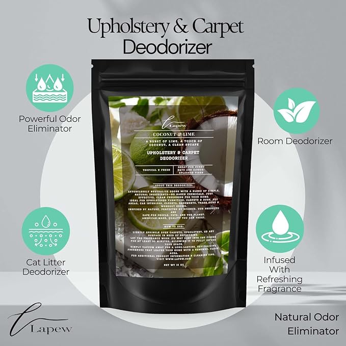 Coconut & Lime Carpet Freshener Powder: Powerful Odor Eliminator - Image 4