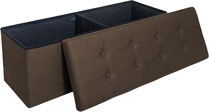 GLAXYFUR 43 Inches Folding Storage Ottoman Bench, Storage Chest, Footrest by GLAXYFUR