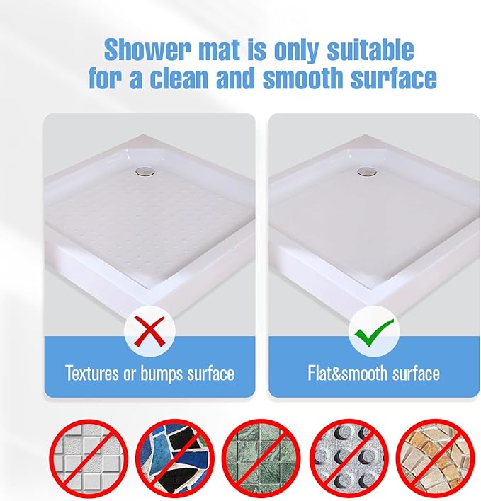 Shower Mat Non-Slip Bath Mat for Tub Floor & Stall - Image 8