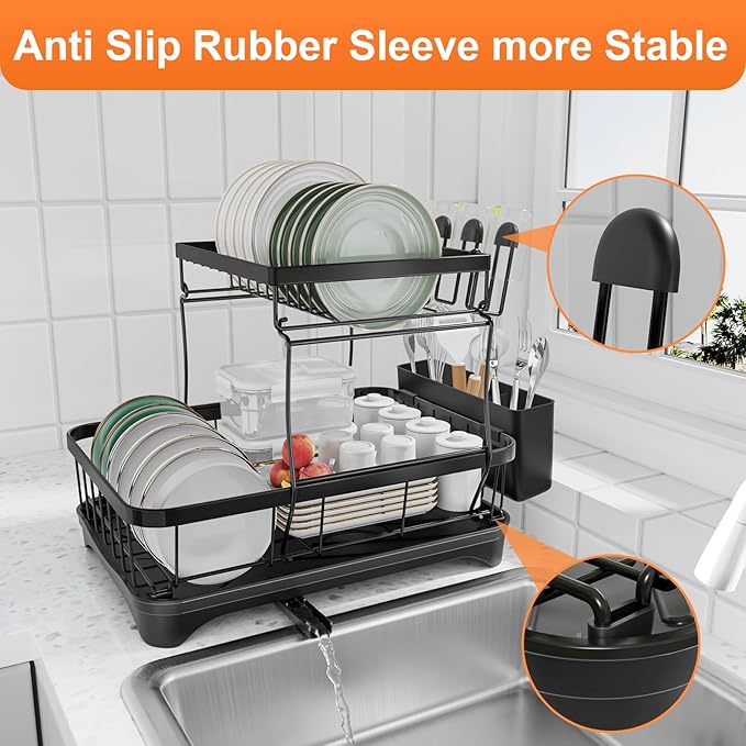 Dish Drying Rack Two-Tier Drying Rack - Image 6