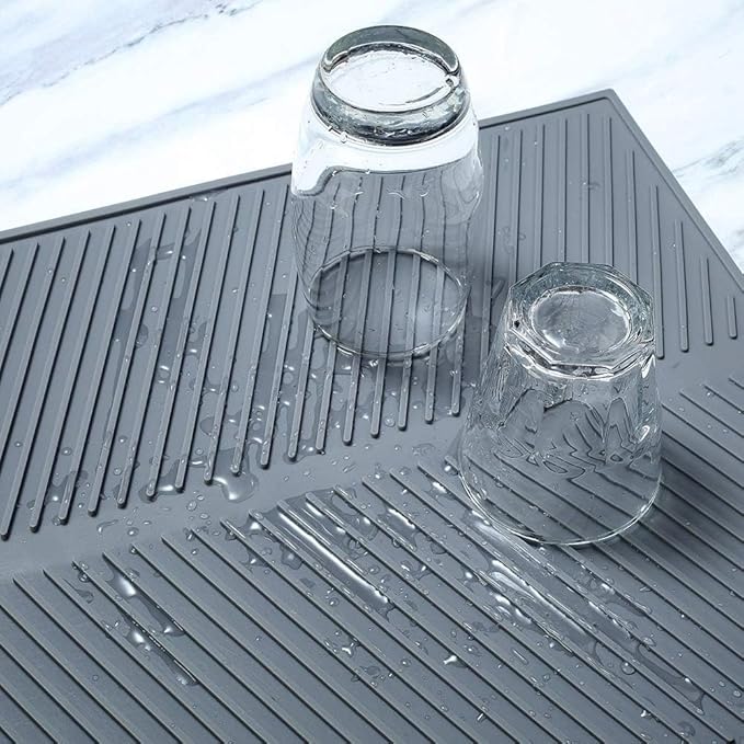 Silicone Dish Draining Mat, Eco Friendly Dish Drying Mat Kitchen Counter - Image 4