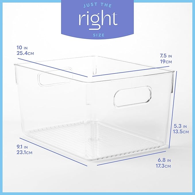 Plastic Food Storage 8 Pack Clear Container Bin - Image 3