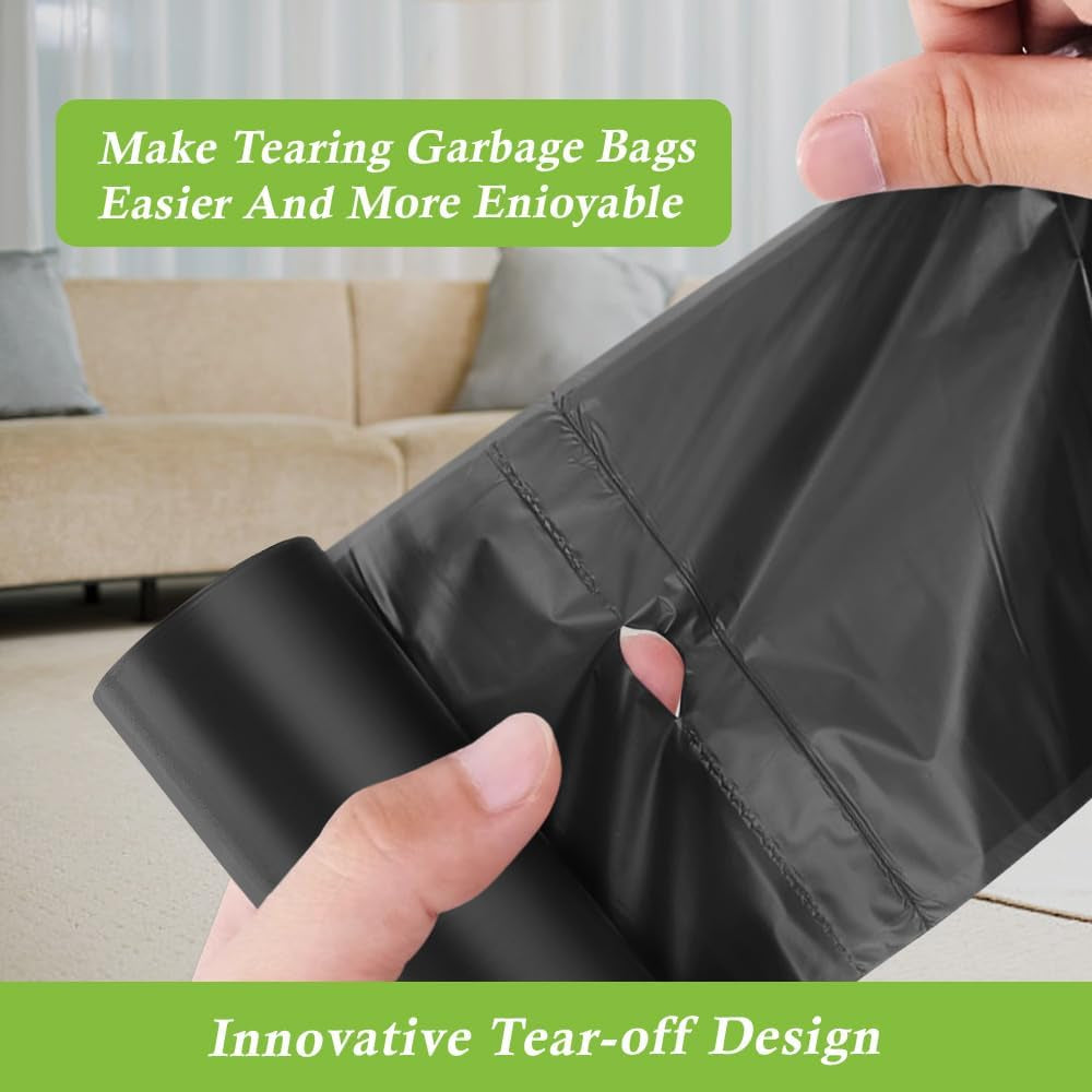 5 Gallon 180 Counts Small Strong Trash Bags Garbage Bags by , Fit 18-20 Liter, 4.5-5,5.3 Gal Trash Bin Liners for Home Office Kitchen Bathroom Bedroom, Black