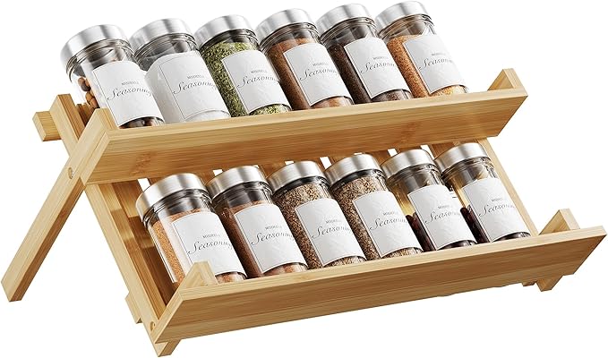 MUDEELA Bamboo Spice Rack Organizer by MUDEELA