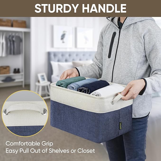 BALEINE 4 Pack Fabric Storage Bins - Image 7