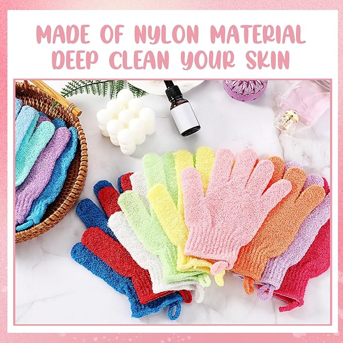104 Pcs Exfoliating Glove Bulk Shower Gloves - Image 7