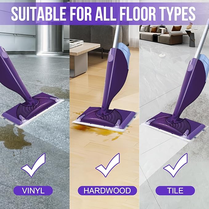 Mopping Pad Refill for Wet Jet Mop, Disposable Multi Surface Wetjet Hardwood - Image 2