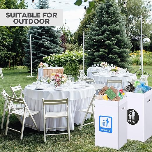 Tioncy 5 Pcs 40 Gallon Corrugated Cardboard Trash Cans Recycling Bins - Image 3