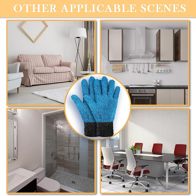 Bencailor 3 Pairs Microfiber Plant Dusting Gloves Leaf Cleaning Gloves - Image 7