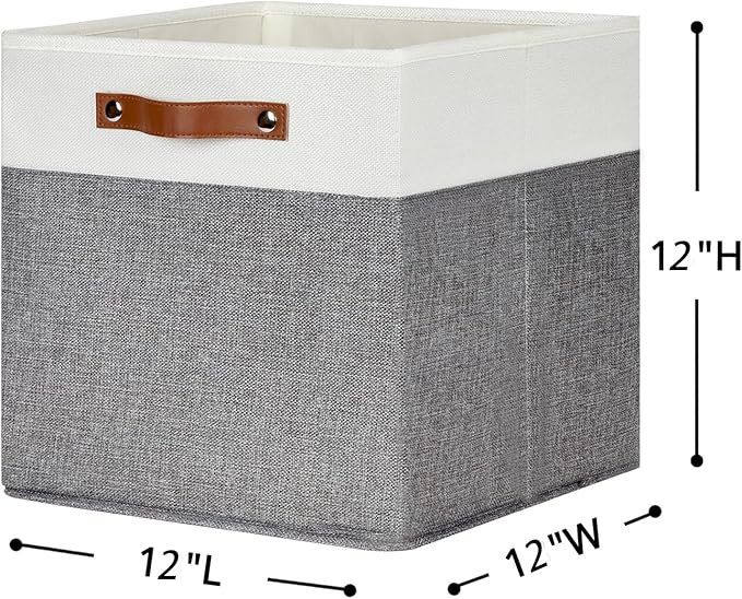 HNZIGE Fabric Storage Cubes 12x12 Cube Storage Bins, Decorative Cube Organizers - Image 3