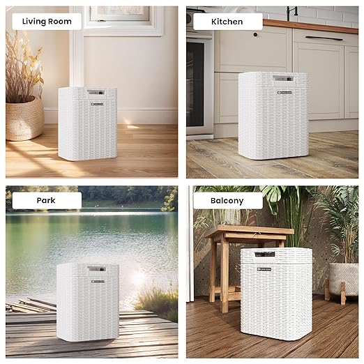 Ypati Handwoven 4 Gallon Rattan Trash Can - Image 5