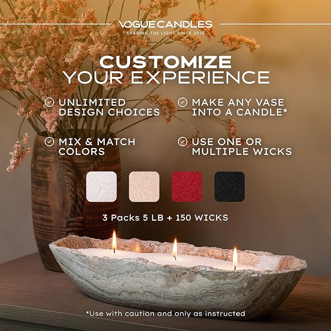 Vogue Candles 3-Pack 5 LB Refillable White Pearled Candle Sand – 15 LB Value - Image 5