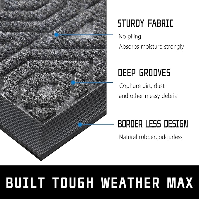 Yimobra Door Mat, Outdoor Indoor Entrance Welcome Mat, Heavy Entry Front Door - Image 4