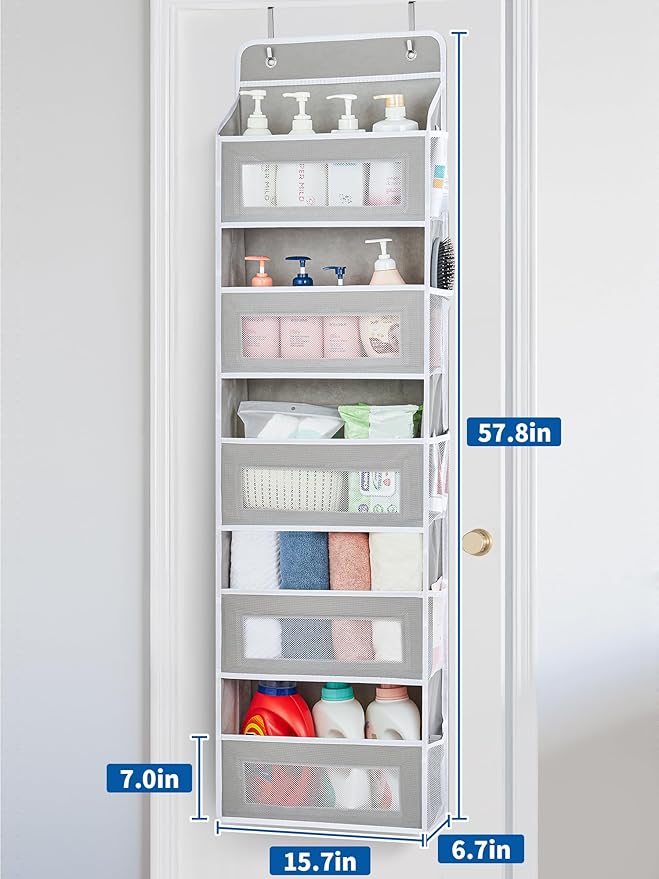 JARLINK Over The Door Organizer, 5 Shelf Door Hanging Organizer - Image 2