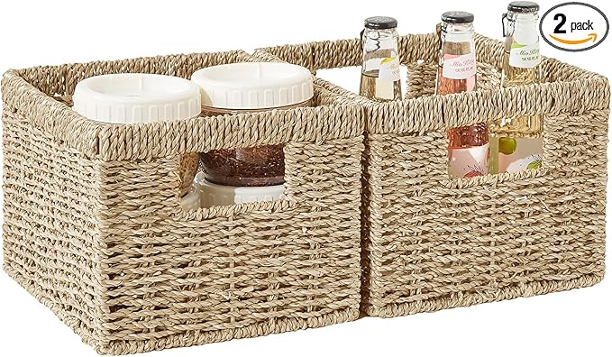 Seagrass Wicker Basket, Decorative Woven Baskets by Bagnizer
