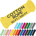TECEUM Cotton Rope 3/16” – 100 FT – Strong All-Purpose Braided Rope – Natural by TECEUM