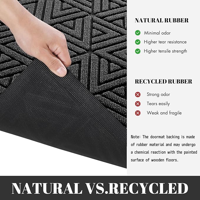 Yimobra Large Door Mat 36x24, All-Weather Waterproof Non-Slip Welcome Matt - Image 3