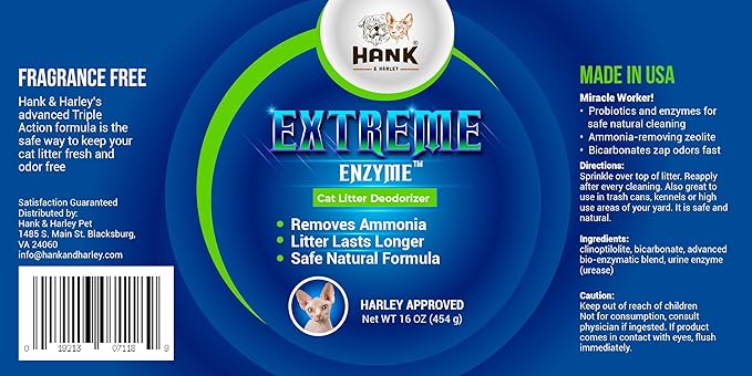 Extreme Enzyme, CAT Litter Odor Eliminator. Triple-Action Deodorizing Powder - Image 4