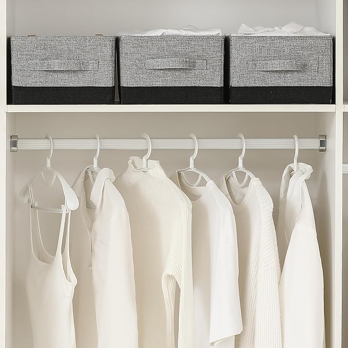 linen closet organizers and storage, 3 Pack Large Storage Baskets, Clothing - Image 8