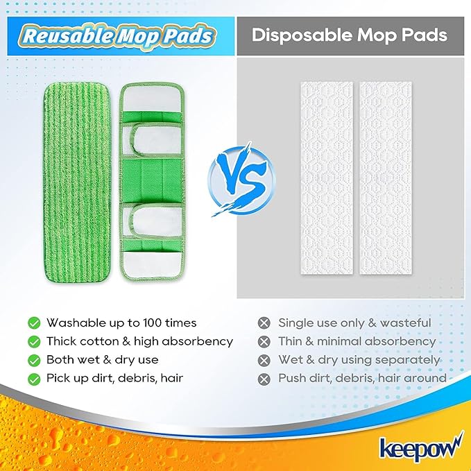 KEEPOW XL Mop Pads Compatible - Image 2