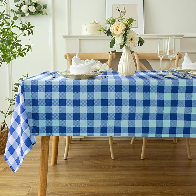 Waterproof Checkered Tablecloth Fabric - Image 2