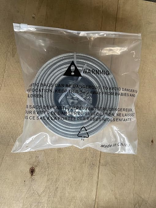3/16" Wire Rope Kit, 100Ft PVC Coated Steel Cable Guide Wire Tensioner Strainer - Image 9