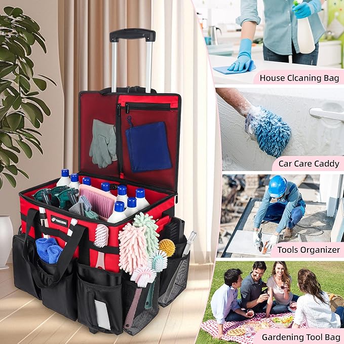 Rolling Cleaning Caddy Bag - Image 7