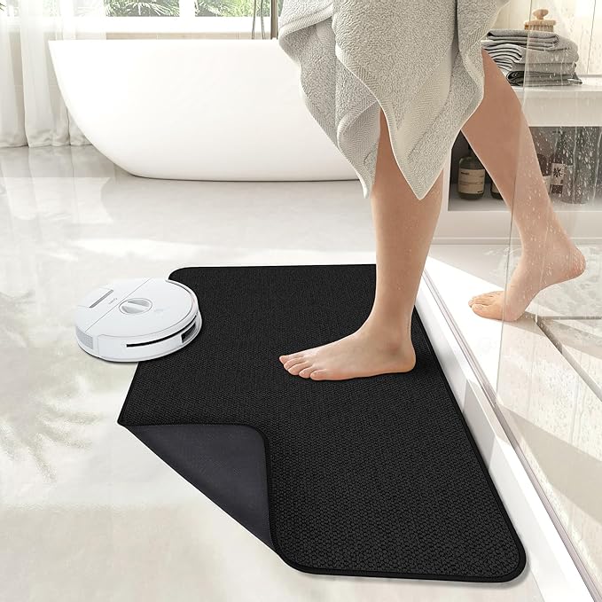 Bath Mat, Ultra Thin Bathroom Runner Rugs, Large Bath Mats - Image 2